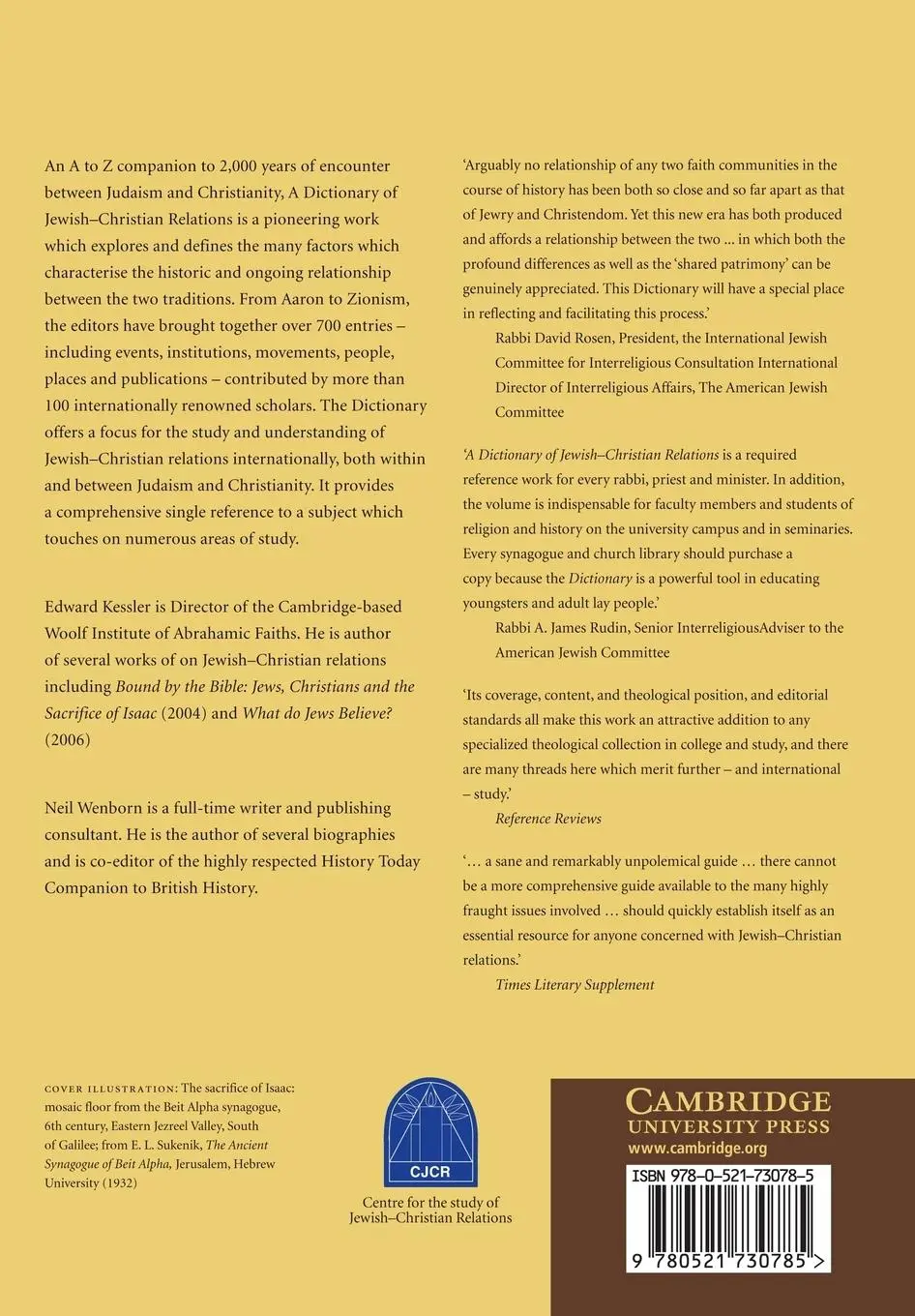 Rückseite: 9780521730785 | A Dictionary of Jewish-Christian Relations | Edward Kessler (u. a.)