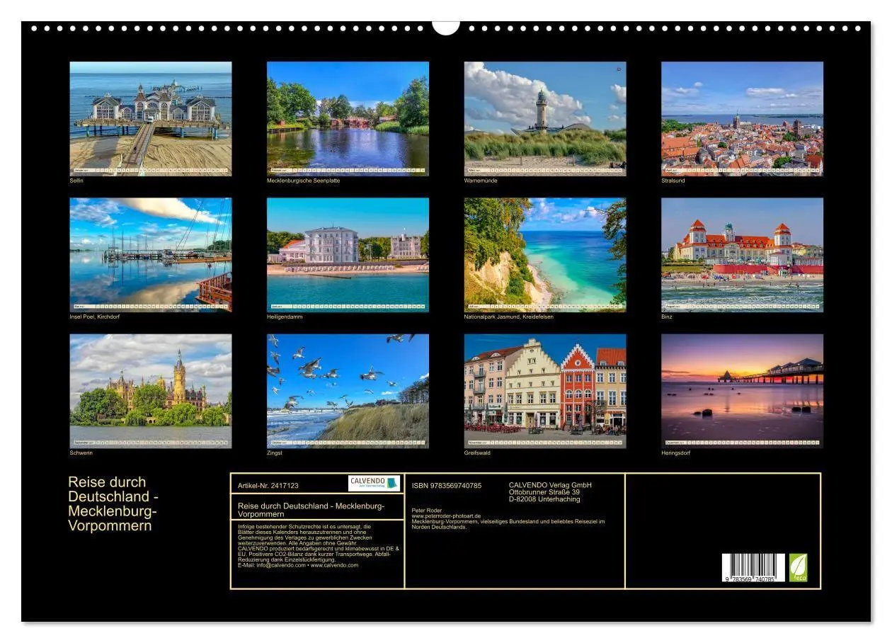 Bild: 9783569740785 | Reise durch Deutschland - Mecklenburg-Vorpommern (Wandkalender 2027...