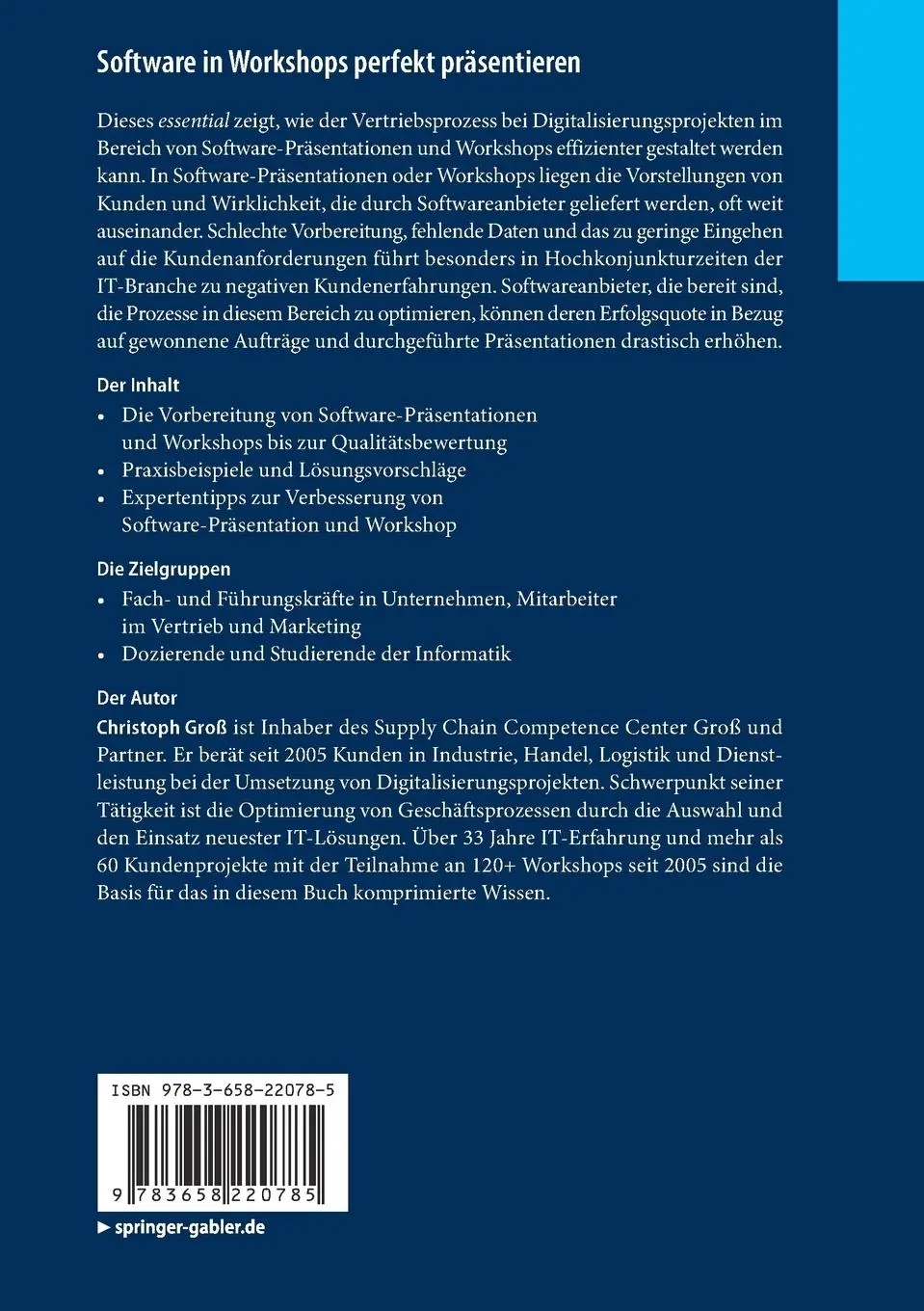 Rückseite: 9783658220785 | Software in Workshops perfekt präsentieren | Christoph Groß | Buch