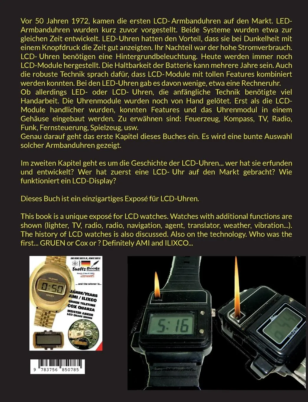 Rückseite: 9783756850785 | 50 Jahre/Years LCD Armbanduhren/Wristwatches | Uwe Heinz Sültz (u. a.)