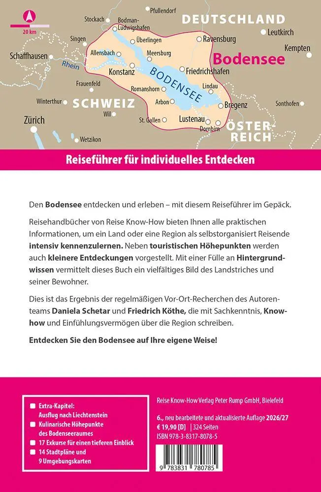 Bild: 9783831780785 | Reise Know-How Reiseführer Bodensee | Daniela Schetar (u. a.) | Buch