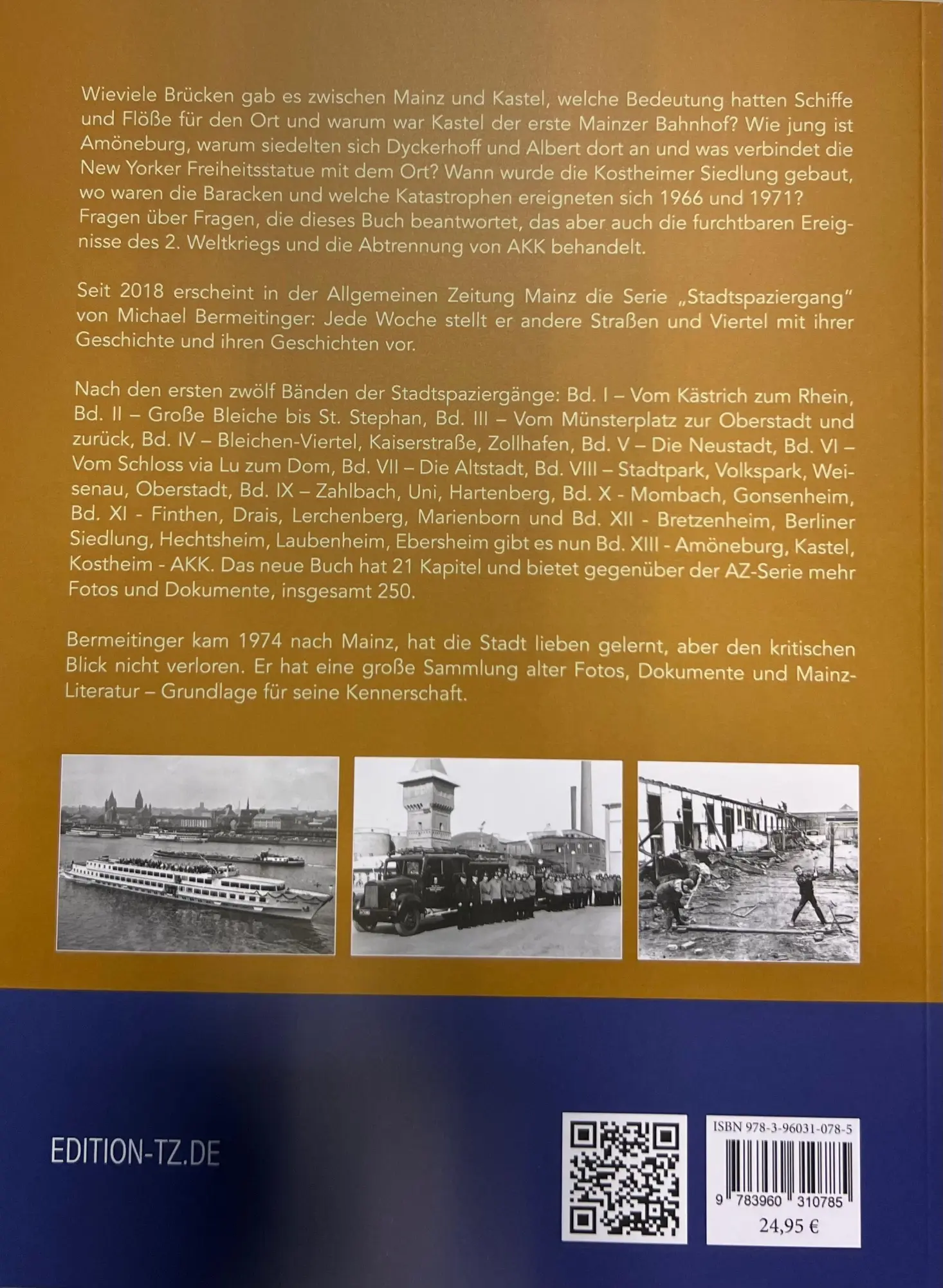 Rückseite: 9783960310785 | Mainzer Stadtspaziergänge XIII | Kastel, Amöneburg, Kostheim | Buch
