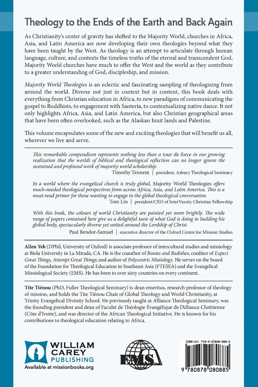 Rückseite: 9780878080885 | Majority World Theologies | Allen Yeh (u. a.) | Taschenbuch | Englisch