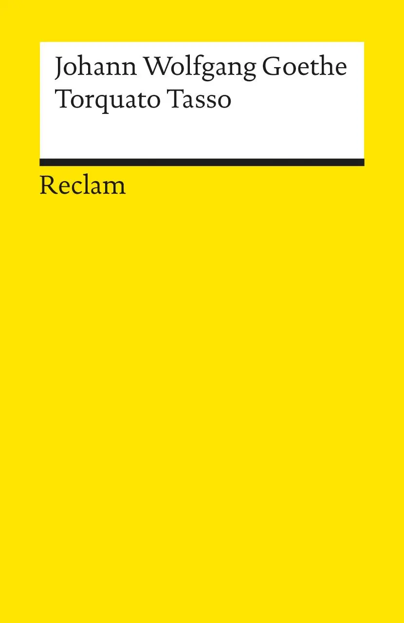 Cover: 9783150000885 | Torquato Tasso | Johann Wolfgang von Goethe | Taschenbuch | 111 S.