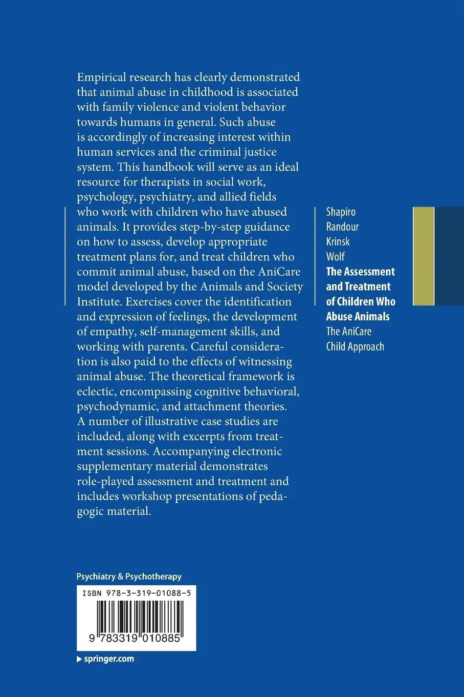 Rückseite: 9783319010885 | The Assessment and Treatment of Children Who Abuse Animals | Buch