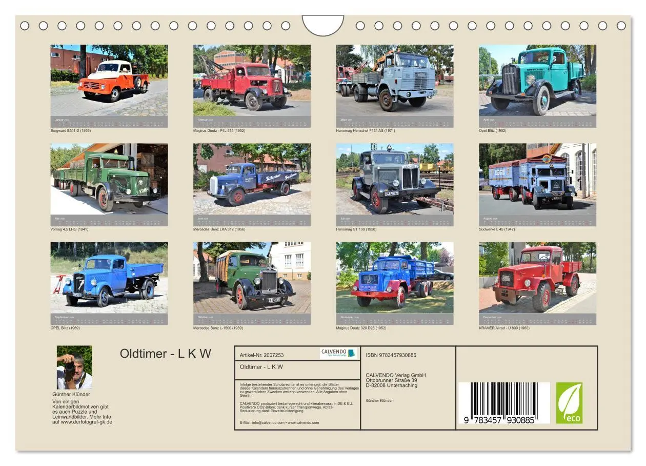 Bild: 9783457930885 | Oldtimer - L K W (Wandkalender 2026 DIN A4 quer), CALVENDO...