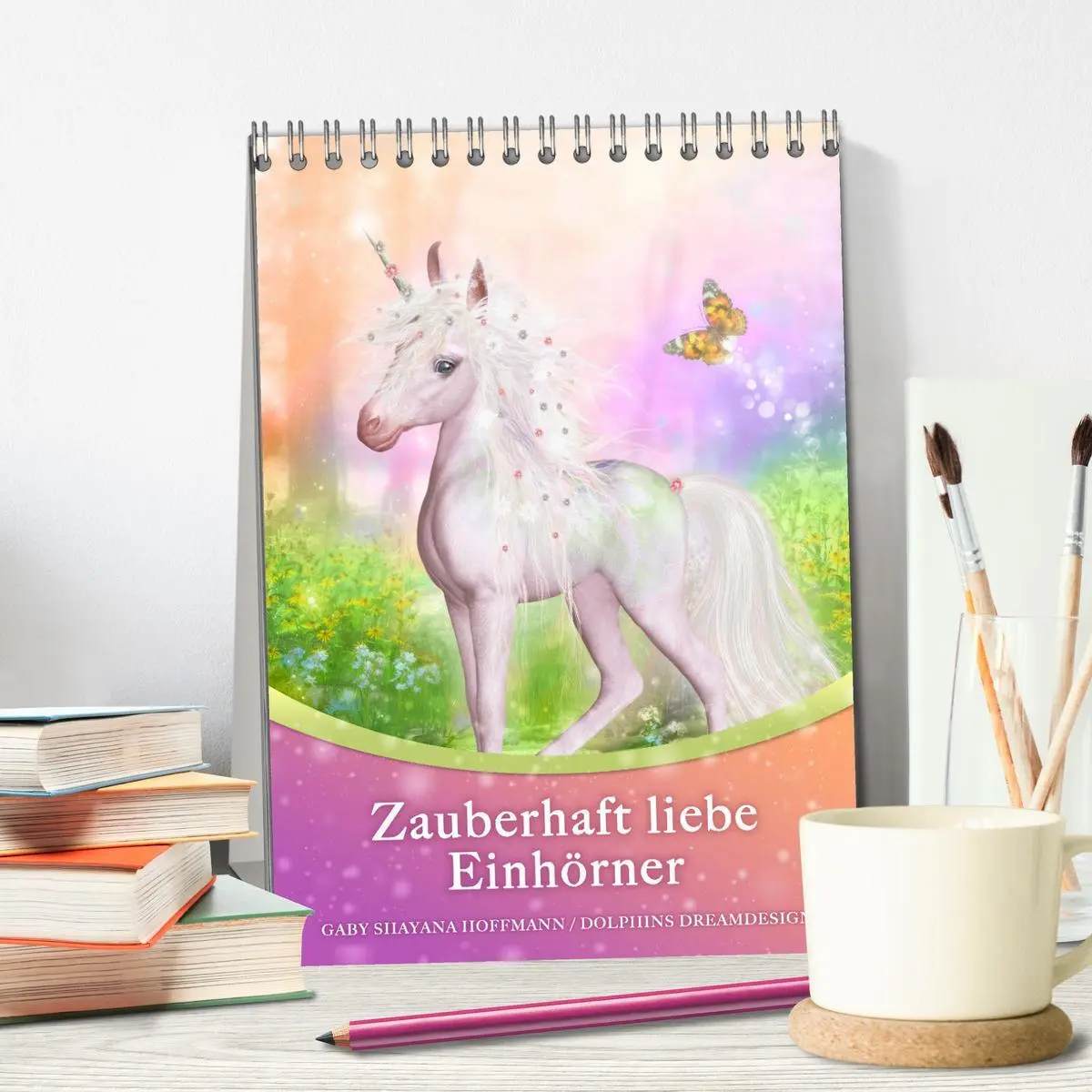 Bild: 9783516400885 | Zauberhaft liebe Einhörner - Kalender (Tischkalender 2026 DIN A5...