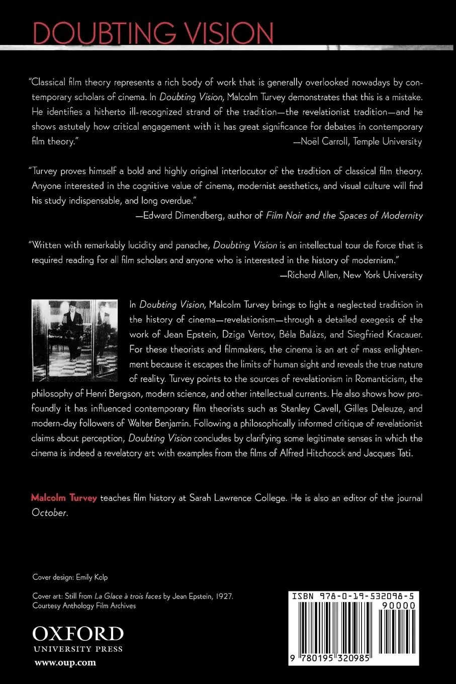 Rückseite: 9780195320985 | Doubting Vision | Film and the Revelationist Tradition | Turvey | Buch