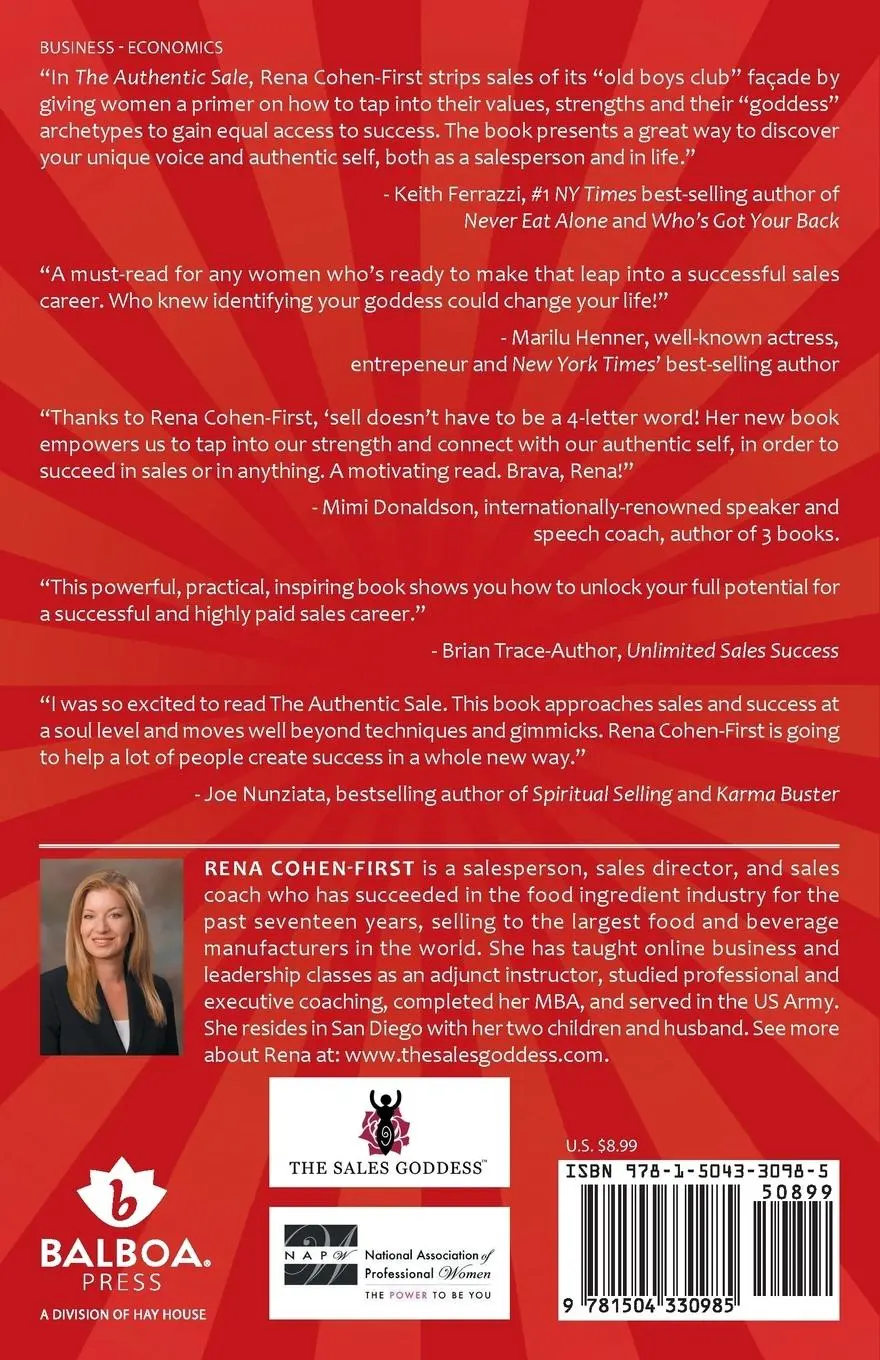 Rückseite: 9781504330985 | The Authentic Sale | A Goddess's Guide to Business | Rena Cohen-First