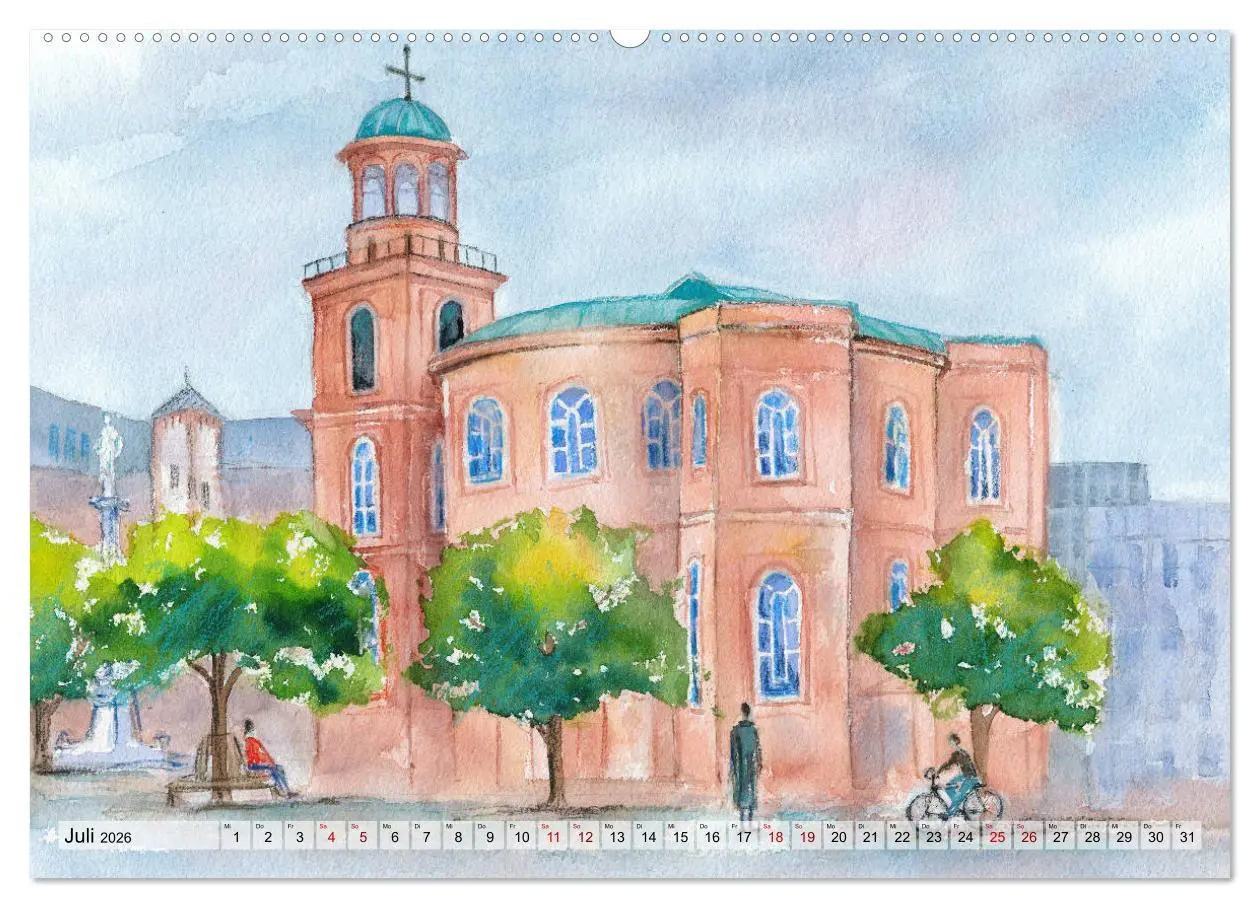 Bild: 9783457780985 | Frankfurt in Aquarell (Wandkalender 2026 DIN A2 quer), CALVENDO...