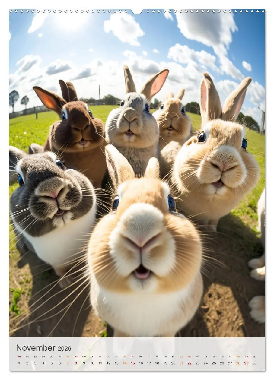 Bild: 9783516320985 | Lustige Tier-Selfies (Wandkalender 2026 DIN A2 hoch), CALVENDO...