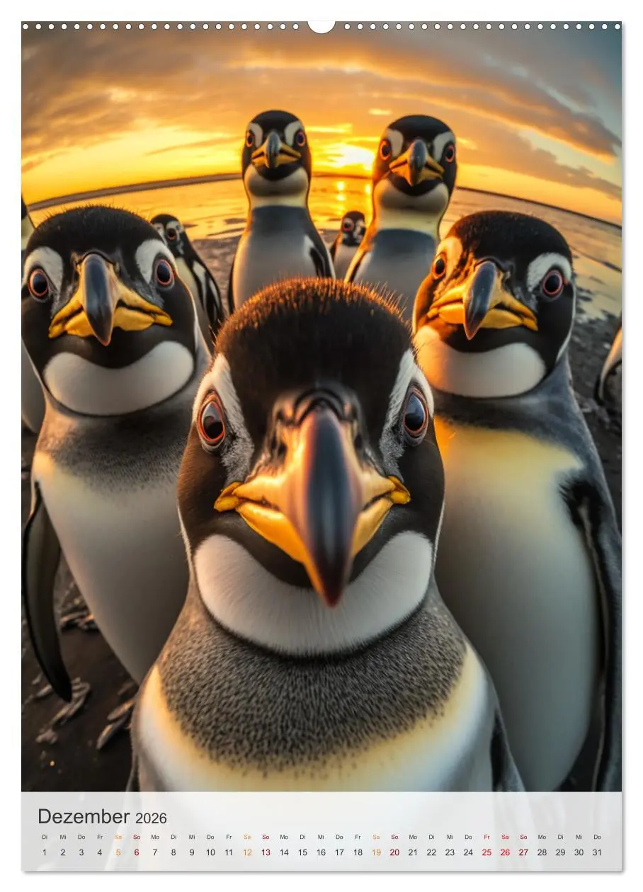 Bild: 9783516320985 | Lustige Tier-Selfies (Wandkalender 2026 DIN A2 hoch), CALVENDO...