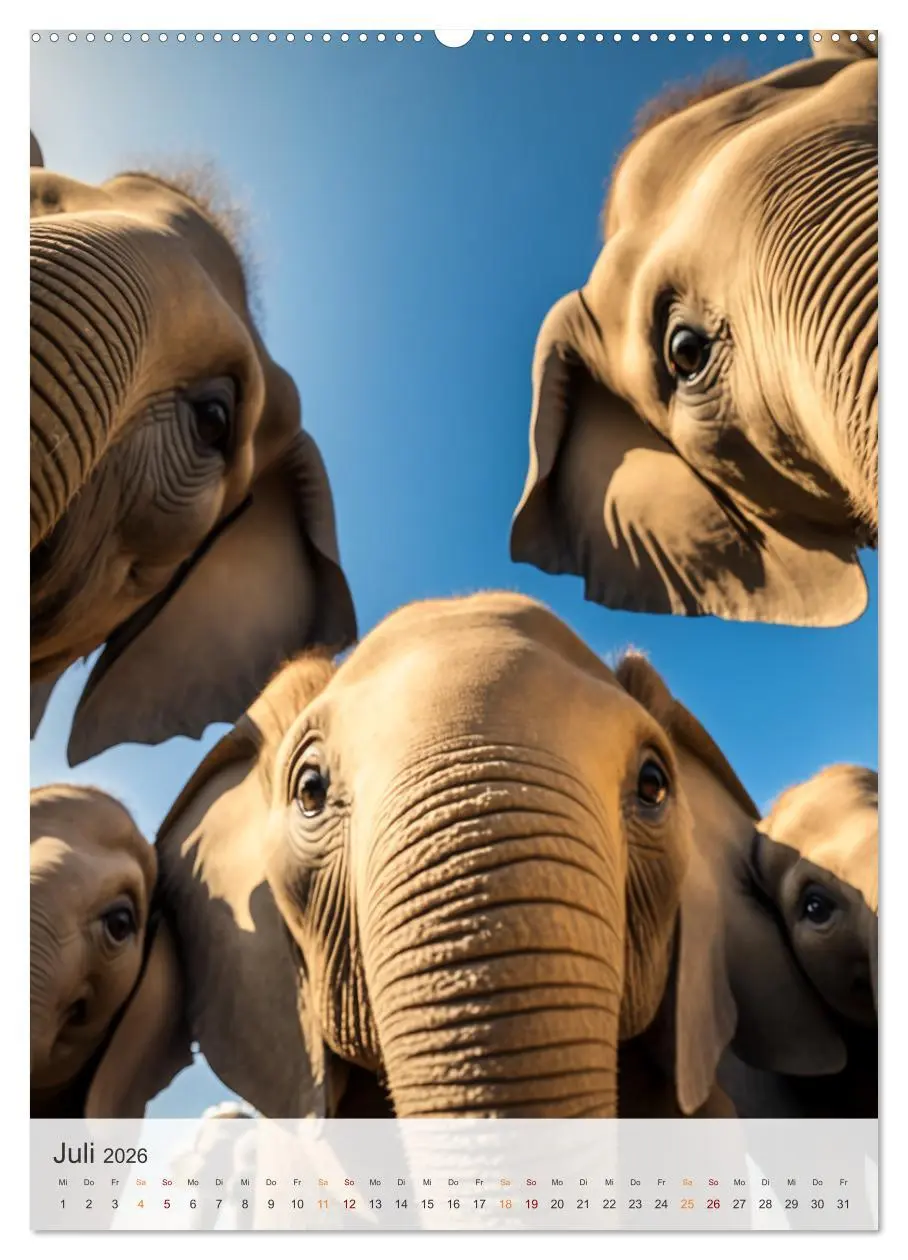 Bild: 9783516320985 | Lustige Tier-Selfies (Wandkalender 2026 DIN A2 hoch), CALVENDO...
