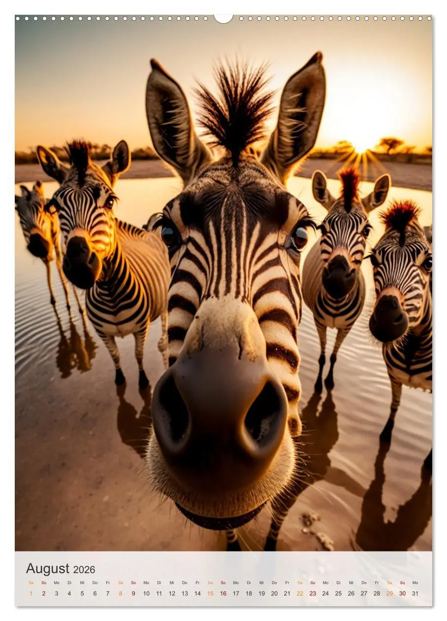 Bild: 9783516320985 | Lustige Tier-Selfies (Wandkalender 2026 DIN A2 hoch), CALVENDO...