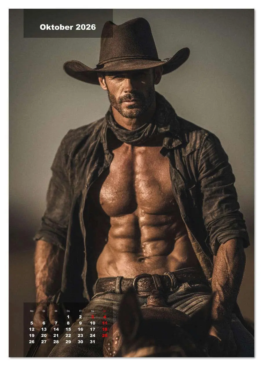 Bild: 9783516630985 | GEILE HENGSTE - Sexy Cowboys mit Ihren Pferden im Männerkalender...