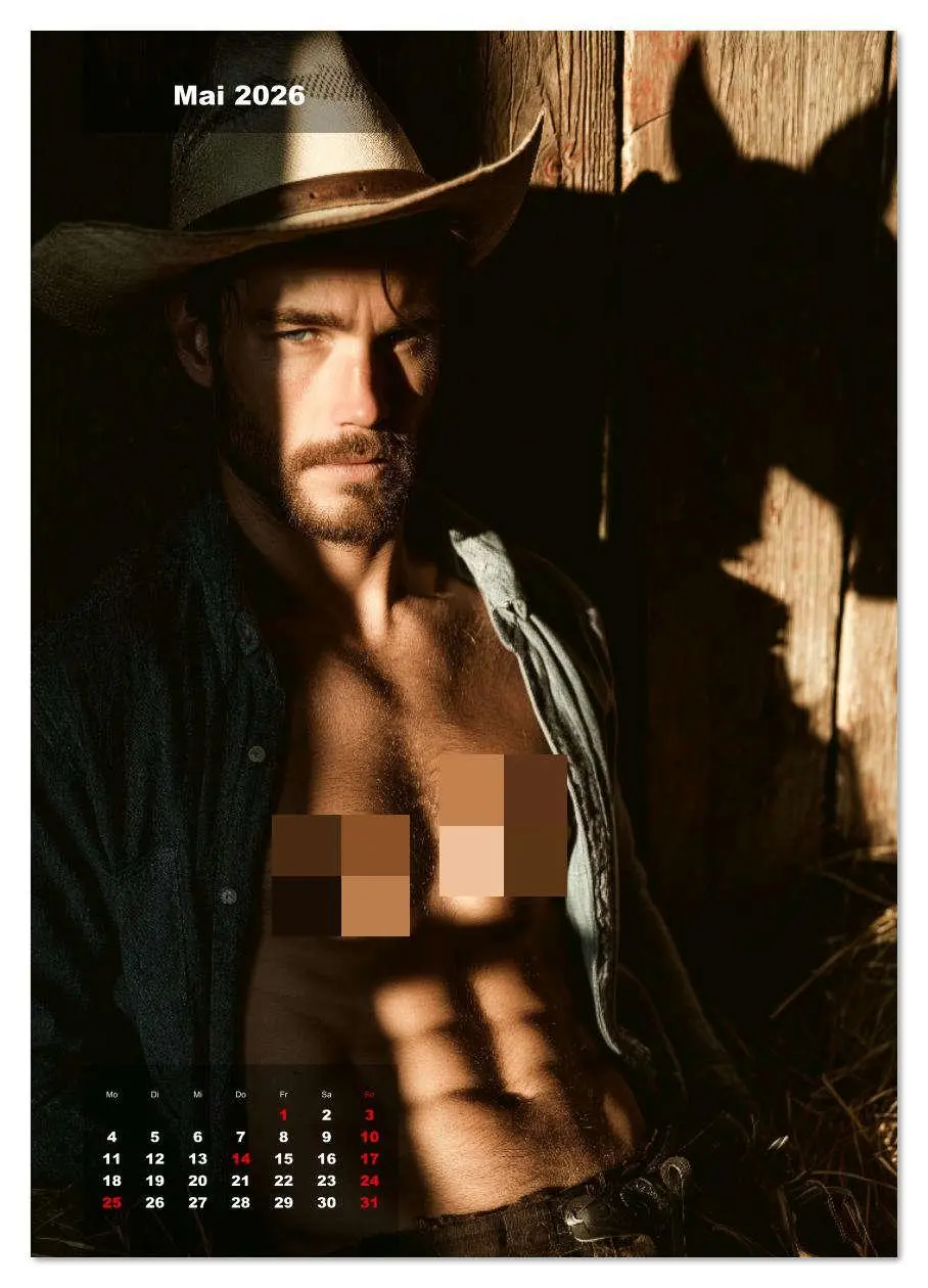 Bild: 9783516630985 | GEILE HENGSTE - Sexy Cowboys mit Ihren Pferden im Männerkalender...