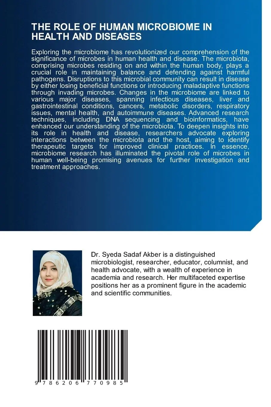 Rückseite: 9786206770985 | THE ROLE OF HUMAN MICROBIOME IN HEALTH AND DISEASES | Akber | Buch