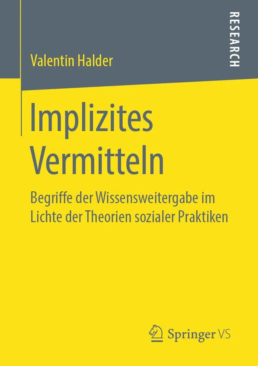 Cover: 9783658261085 | Implizites Vermitteln | Valentin Halder | Taschenbuch | v | Deutsch