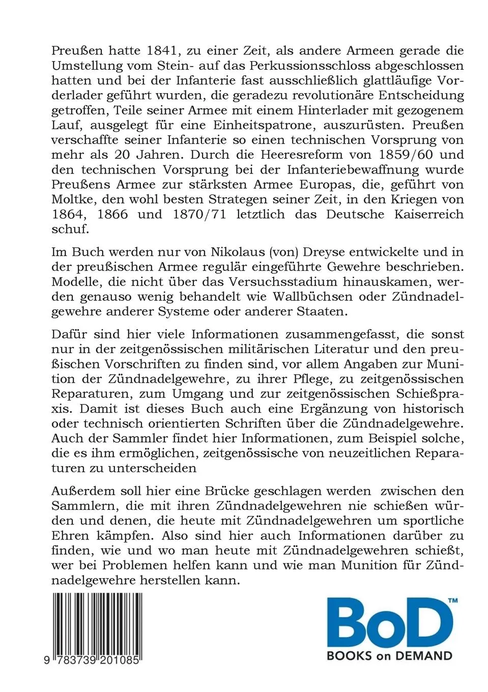Rückseite: 9783739201085 | Preußische Zündnadelgewehre | Wolfgang Finze | Taschenbuch | Paperback