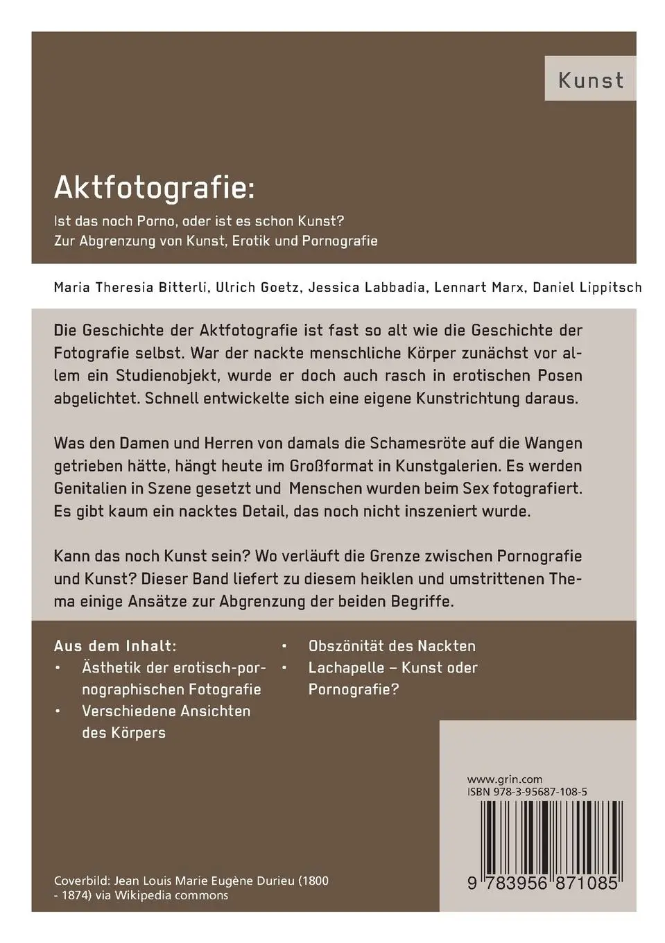 Rückseite: 9783956871085 | Aktfotografie: Ist das noch Porno, oder ist es schon Kunst? | Buch