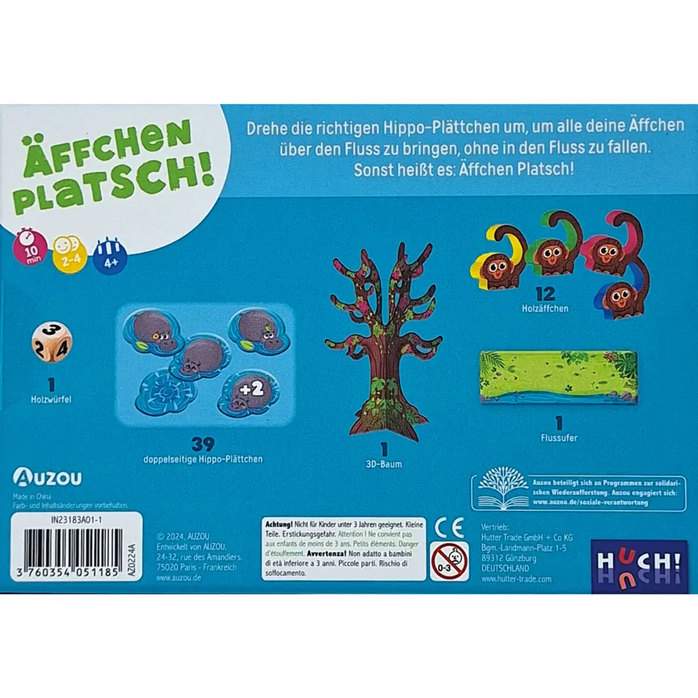 Bild: 3760354051185 | Äffchen Platsch | Thomas Favrelière | Spiel | Karton | 405118 | 2024