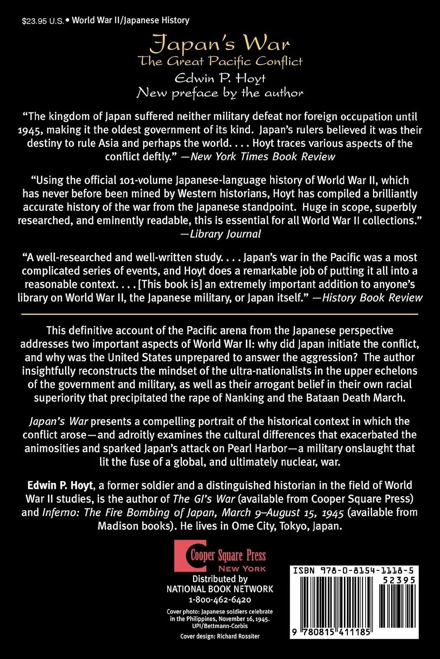 Rückseite: 9780815411185 | Japan's War | The Great Pacific Conflict | Edwin P. Hoyt | Taschenbuch
