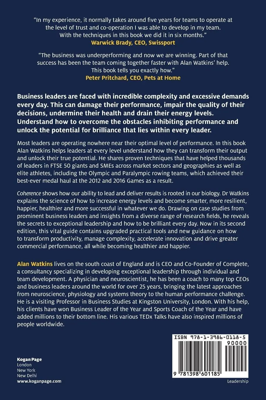 Rückseite: 9781398601185 | Coherence | The Science of Exceptional Leadership and Performance