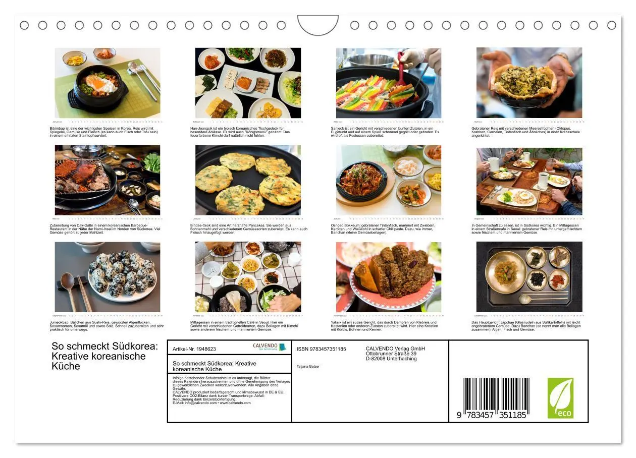 Bild: 9783457351185 | So schmeckt Südkorea: Kreative koreanische Küche (Wandkalender 2026...