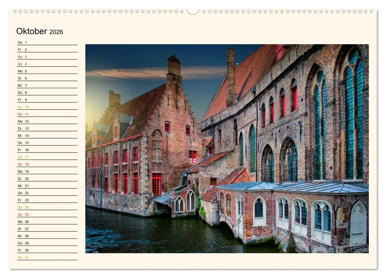 Bild: 9783457971185 | Brügge - Venedig des Nordens (Wandkalender 2026 DIN A2 quer),...