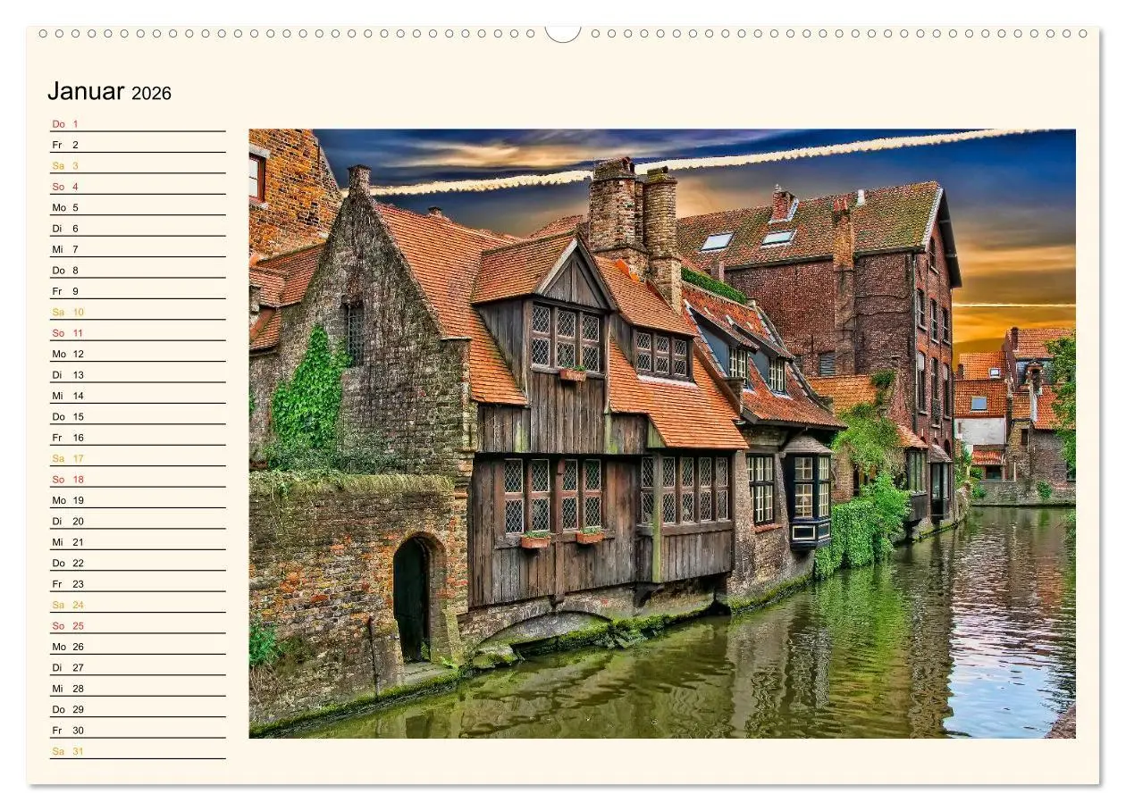 Bild: 9783457971185 | Brügge - Venedig des Nordens (Wandkalender 2026 DIN A2 quer),...