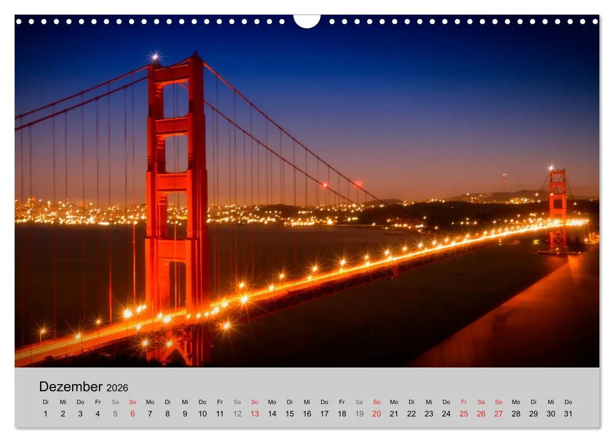 Bild: 9783516201185 | GOLDEN GATE BRIDGE Faszination San Francisco (Wandkalender 2026 DIN...