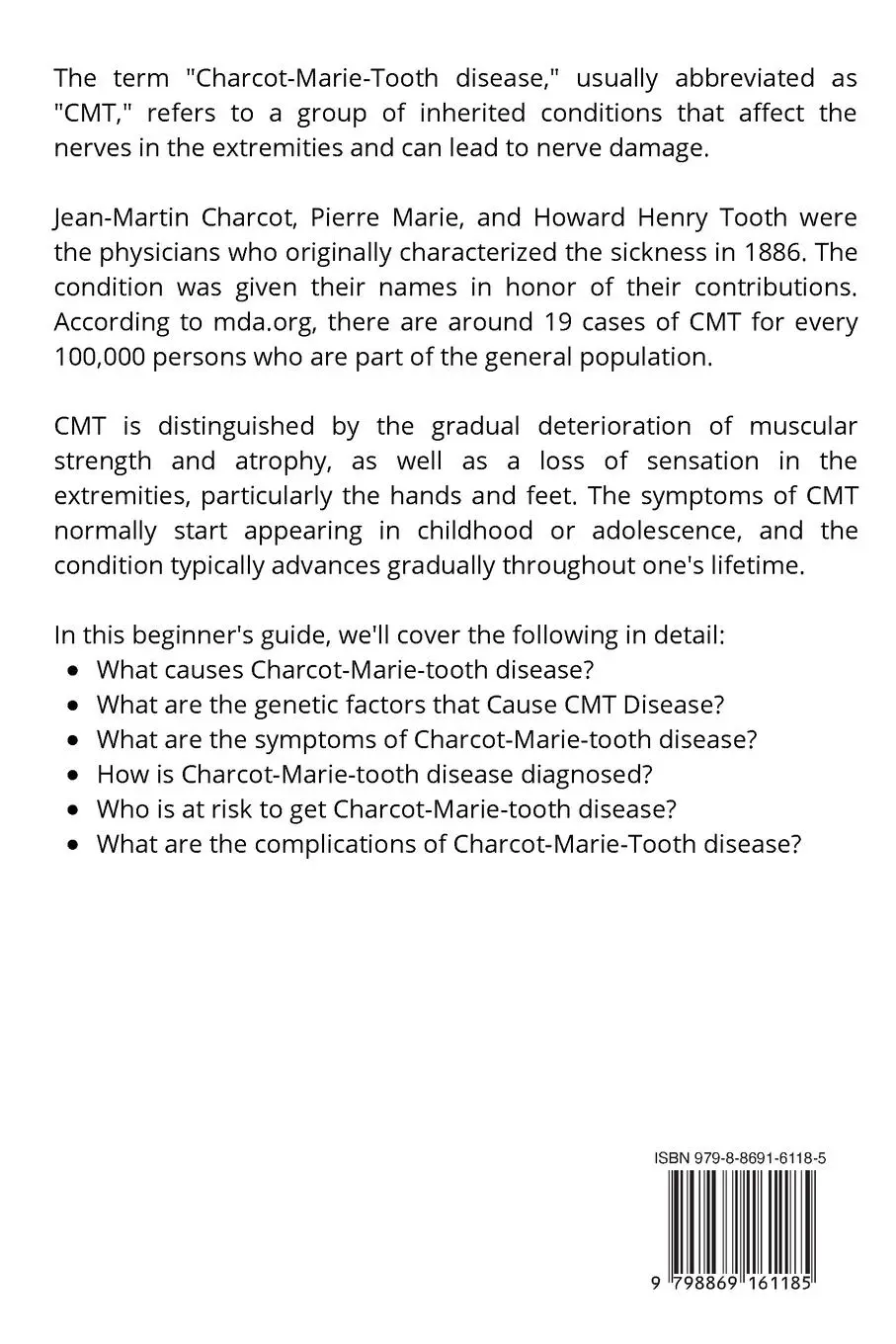 Rückseite: 9798869161185 | Charcot Marie Tooth Disease | Patrick Marshwell | Taschenbuch | 2024