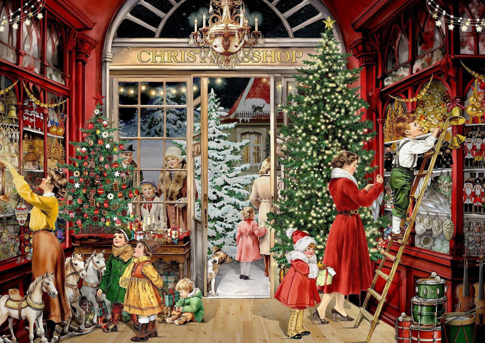 Cover: 4050003971285 | A4-Wand-Adventskalender - Nostalgischer Weihnachtsladen | Barbara Behr