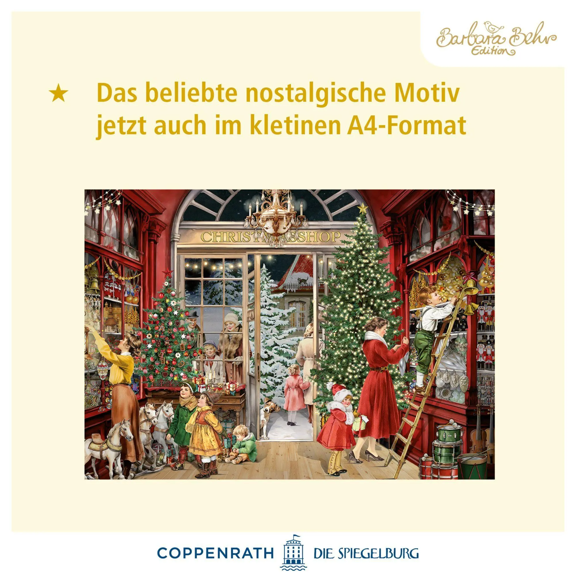 Bild: 4050003971285 | A4-Wand-Adventskalender - Nostalgischer Weihnachtsladen | Barbara Behr