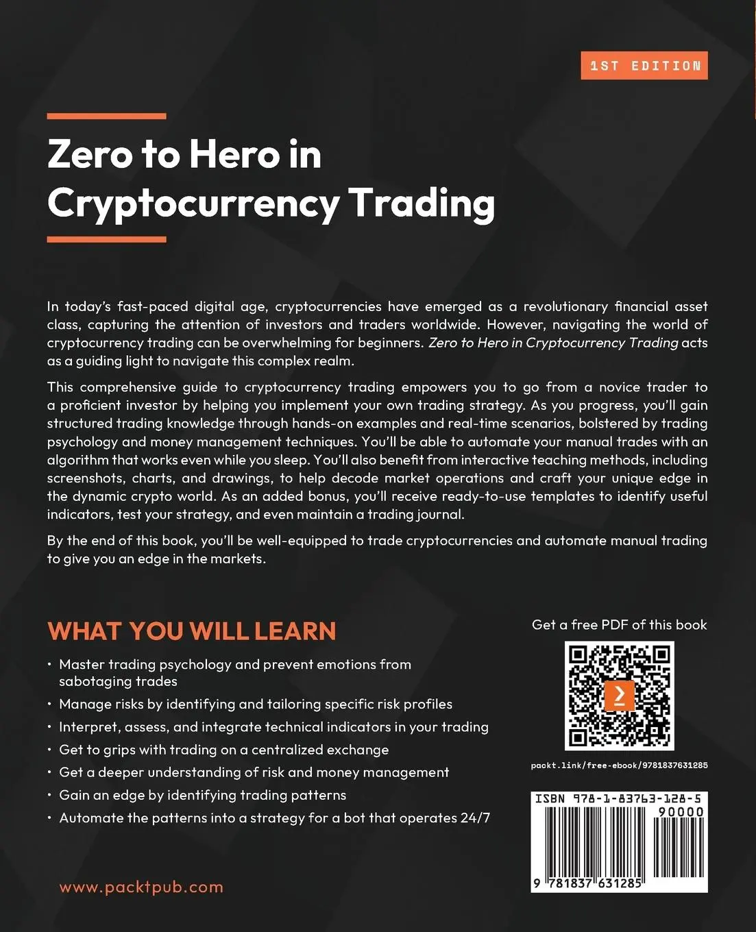 Rückseite: 9781837631285 | Zero to Hero in Cryptocurrency Trading | Bogdan Vaida | Taschenbuch