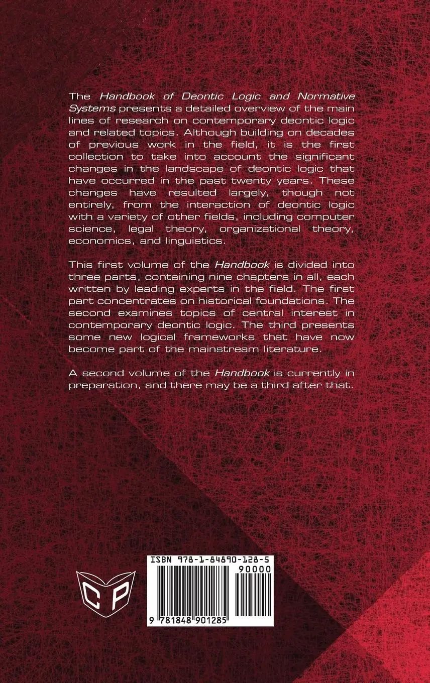 Rückseite: 9781848901285 | Handbook of Deontic Logic and Normative Systems | Dov Gabbay (u. a.)