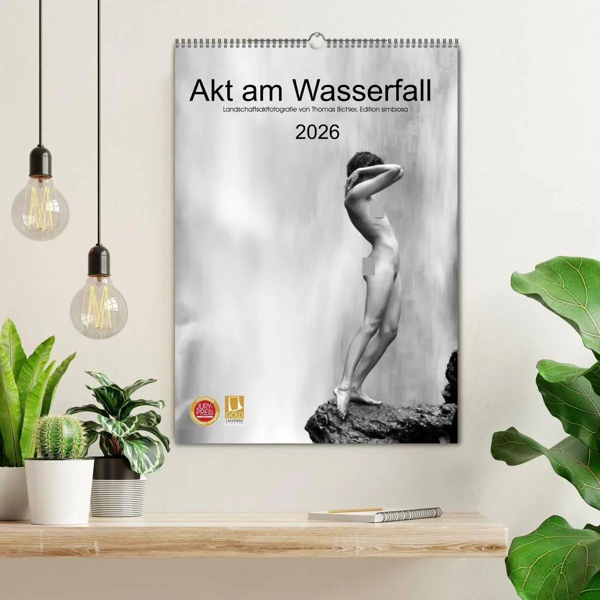 Bild: 9783516431285 | Akt am Wasserfall (Wandkalender 2026 DIN A2 hoch), CALVENDO...