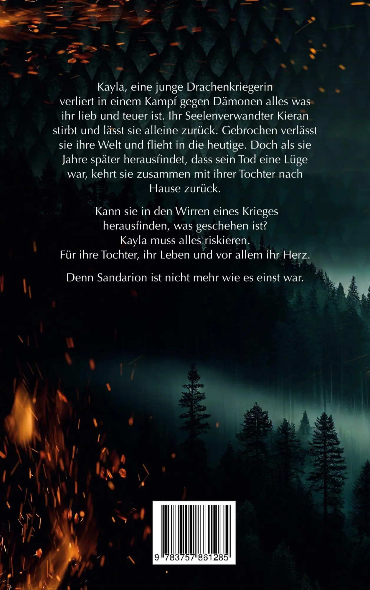 Rückseite: 9783757861285 | Die Chroniken von Sandarion | Feuer &amp; Herz | Sabrina Mai | Taschenbuch