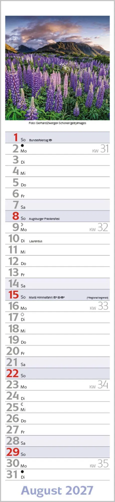 Bild: 9783819301285 | Augenblicke Langplaner 2027 | Langplaner | Verlag Korsch | Kalender