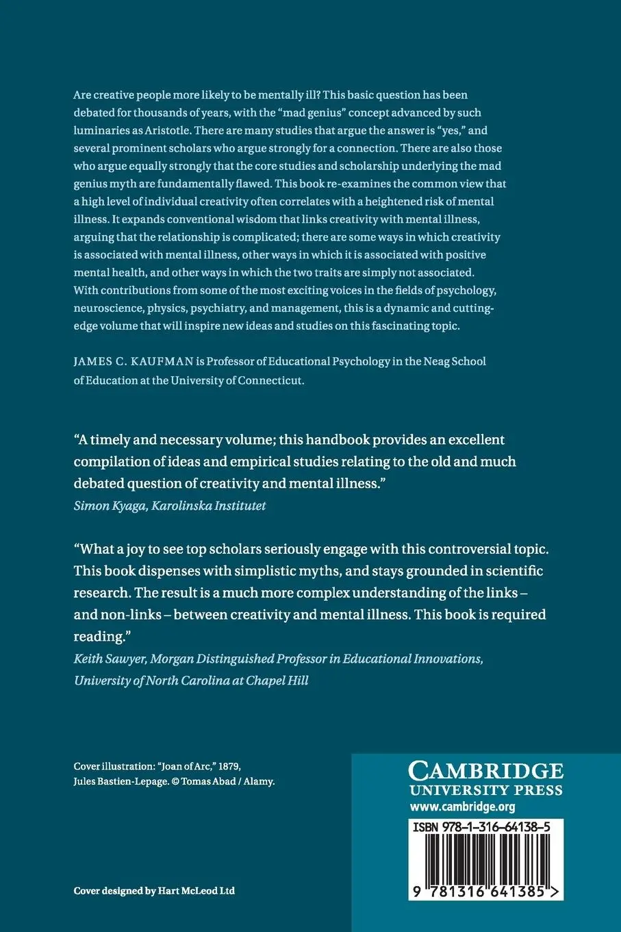 Rückseite: 9781316641385 | Creativity and Mental Illness | James C. Kaufman | Taschenbuch | 2017