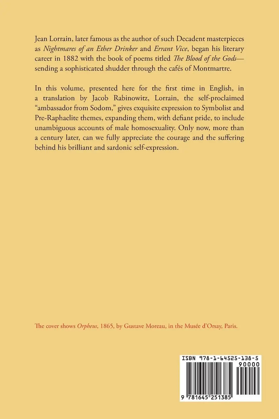 Rückseite: 9781645251385 | The Blood of the Gods | Jean Lorrain | Taschenbuch | Englisch | 2023