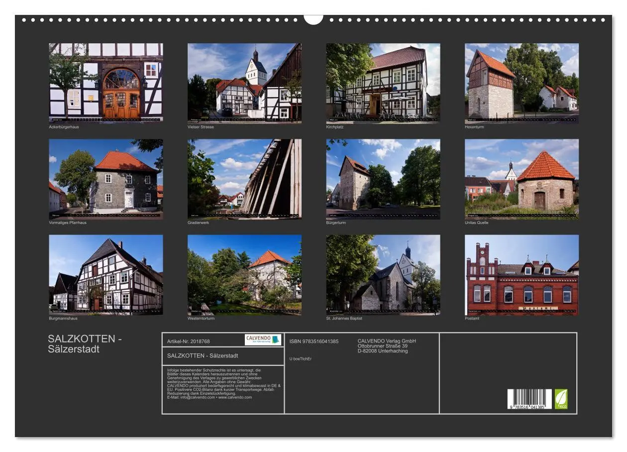 Bild: 9783516041385 | SALZKOTTEN - Sälzerstadt (Wandkalender 2026 DIN A2 quer), CALVENDO...