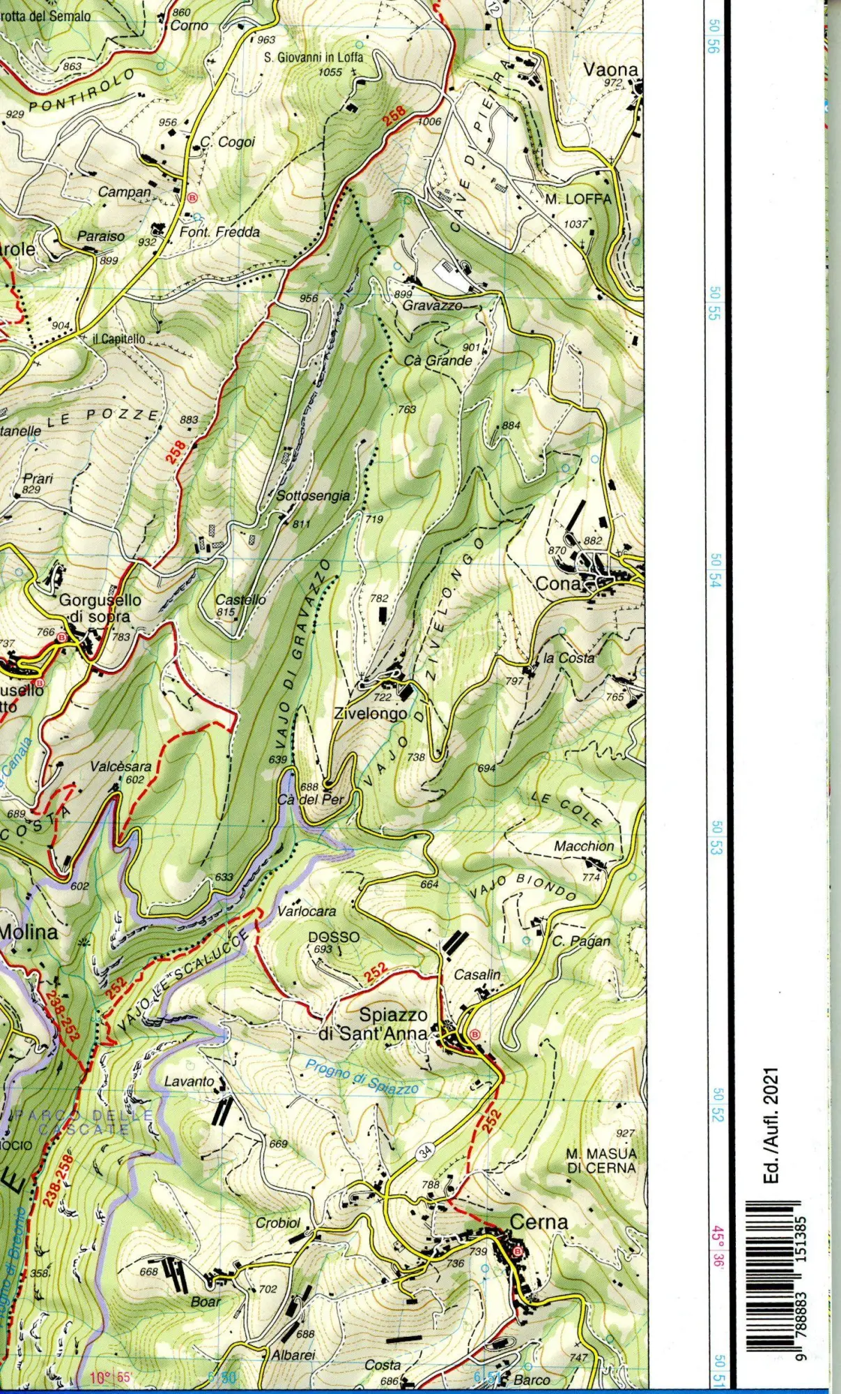 Bild: 9788883151385 | Monte Baldo 1:25 000 | Tabacco Wanderkarte 63 | (Land-)Karte | 2021