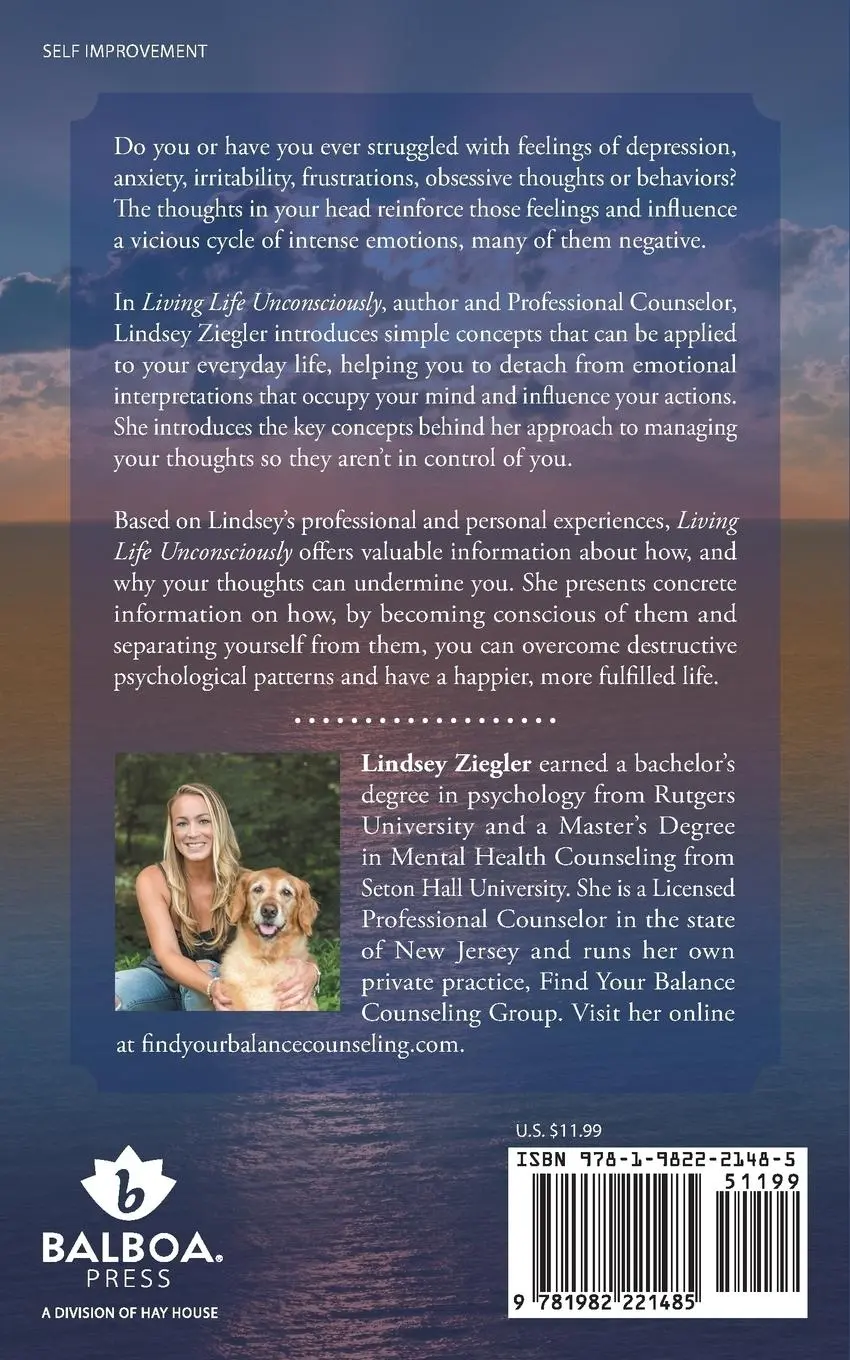 Rückseite: 9781982221485 | Living Life Unconsciously | Lindsey Ziegler Ma Lpc | Taschenbuch
