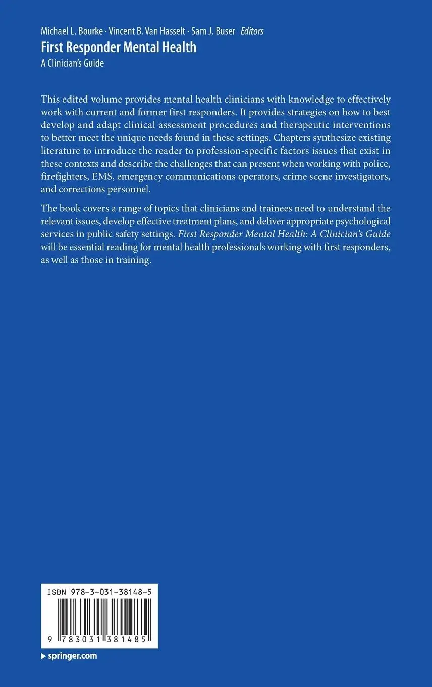 Rückseite: 9783031381485 | First Responder Mental Health | A Clinician's Guide | Bourke (u. a.)