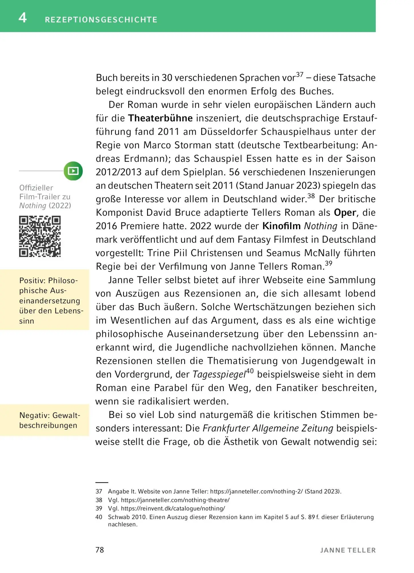 Bild: 9783804431485 | Nichts - Textanalyse und Interpretation | Janne Teller | Taschenbuch