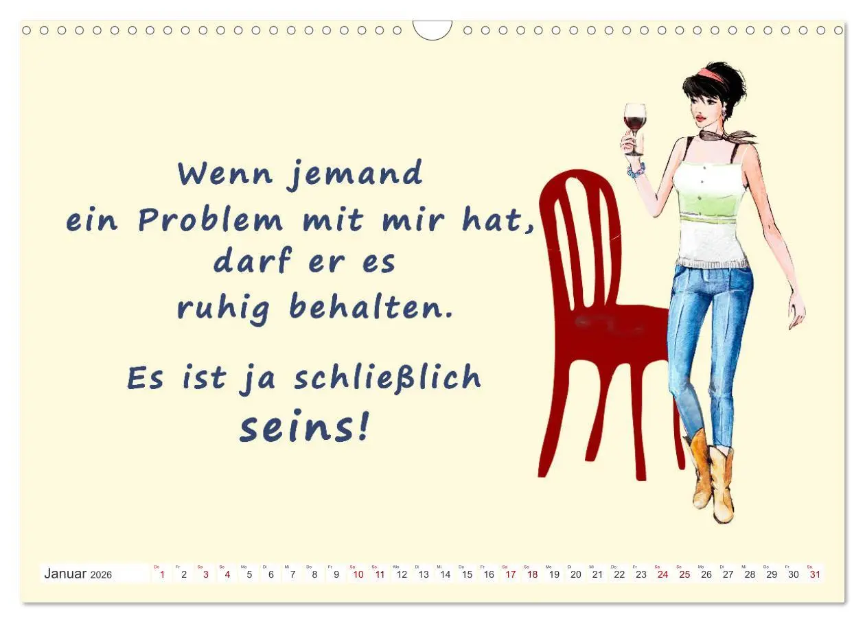 Bild: 9783457551585 | Frech aber ehrlich (Wandkalender 2026 DIN A3 quer), CALVENDO...