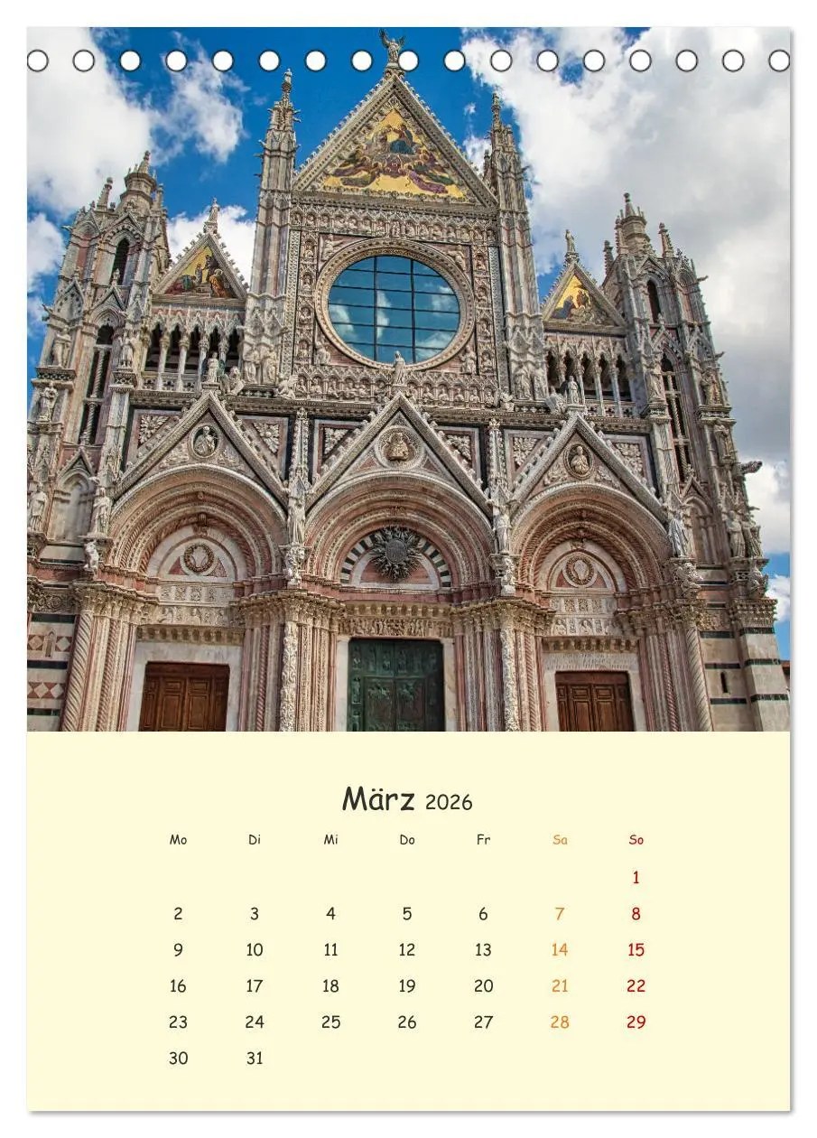 Bild: 9783516331585 | Siena - Impressionen (Tischkalender 2026 DIN A5 hoch), CALVENDO...