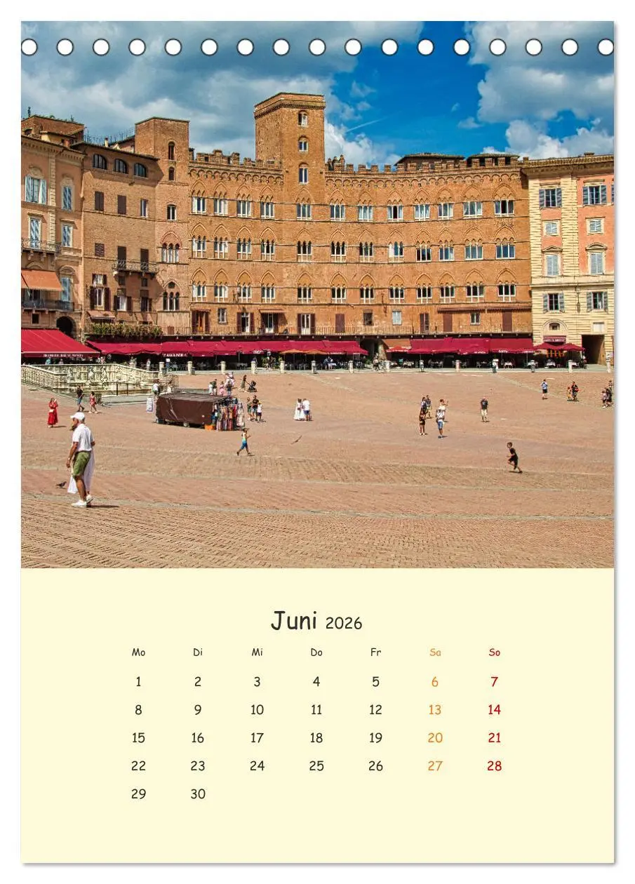 Bild: 9783516331585 | Siena - Impressionen (Tischkalender 2026 DIN A5 hoch), CALVENDO...