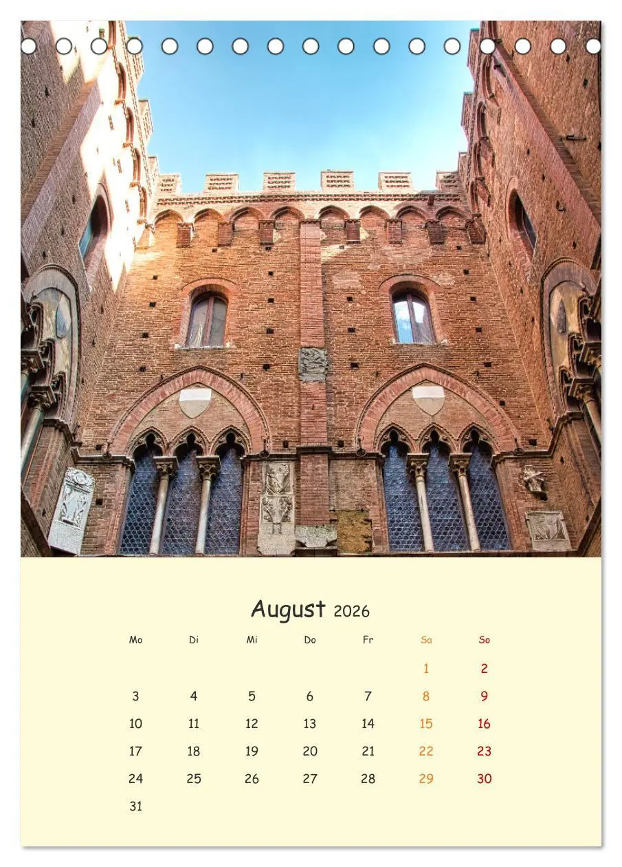 Bild: 9783516331585 | Siena - Impressionen (Tischkalender 2026 DIN A5 hoch), CALVENDO...